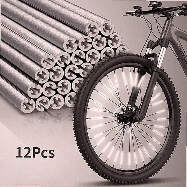 12PCS Bicycle Wheel Spoke Reflectors Reflective Safety Clips for Bike