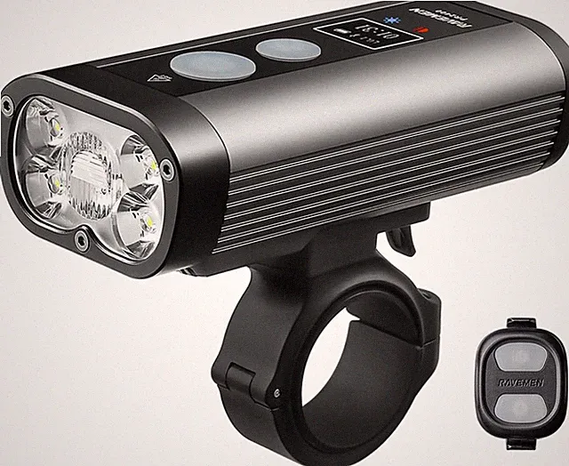 2400 Lumens Waterproof Bike Light with OLED Display & USB Output for Biking