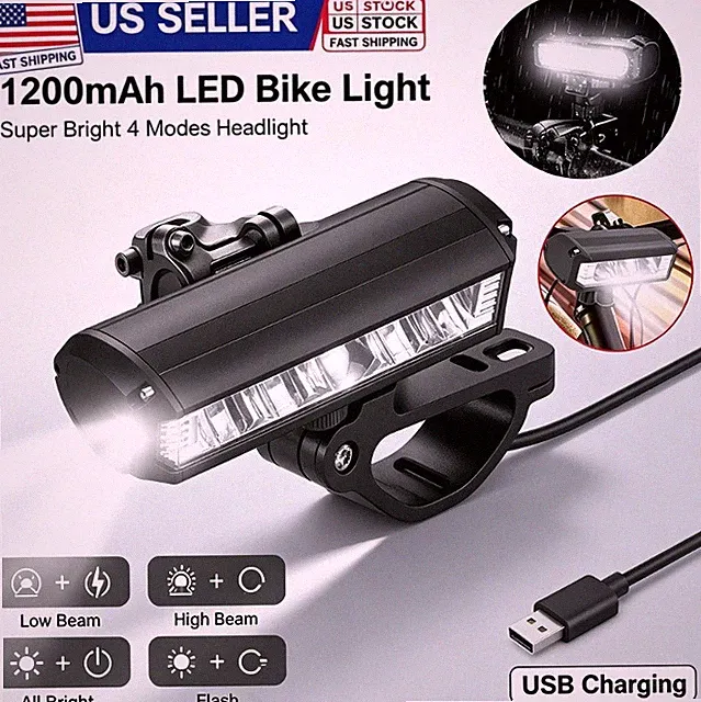 50000LM Mountain Bike Light Waterproof Rechargeable MTB Bicycle Front Headlight