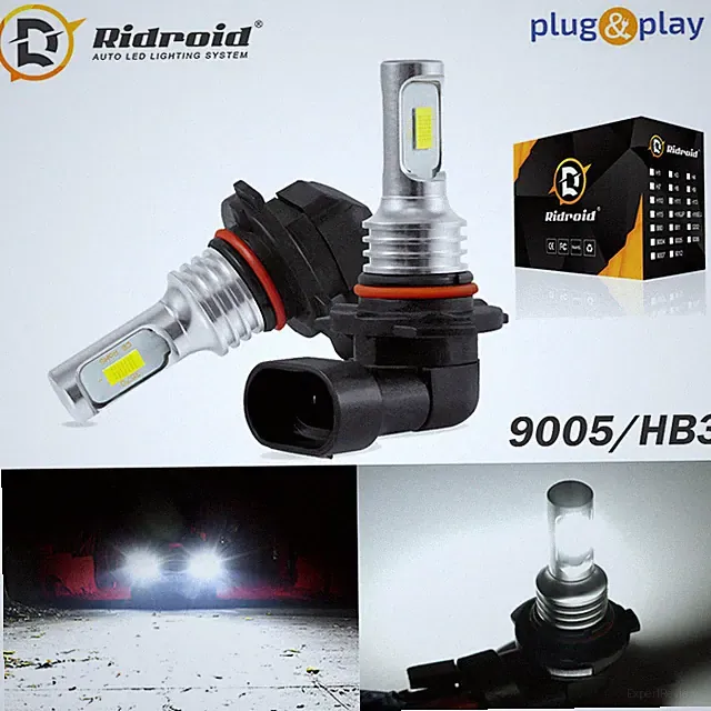 9005 HB3 LED Headlight Bulbs Kit High Beam OEM Headlamp 100W 8000lm 6000K Plus