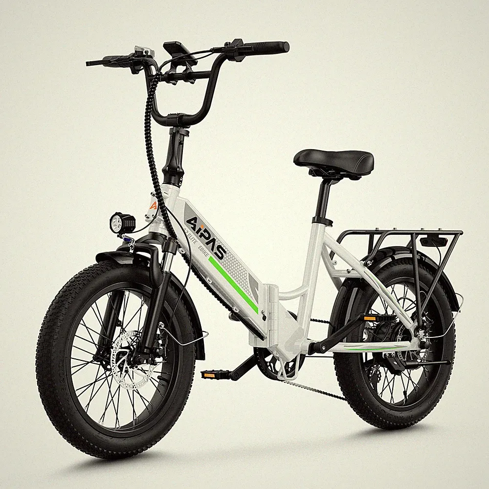 Aipas 750W Electric Bike for Adults 28MPH 62Miles 20" Fat Tire Mountain Ebike