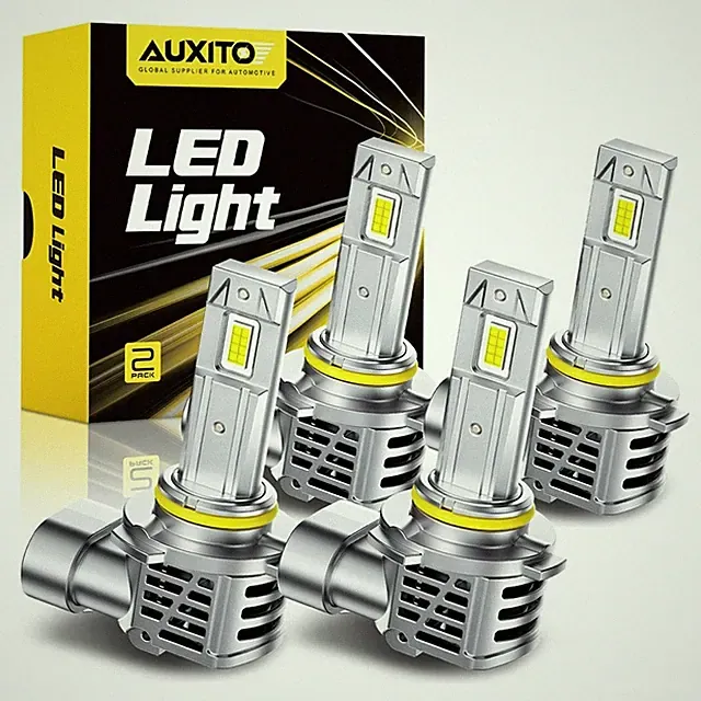 AUXITO 9005 9006 LED Headlight Bulbs for High Low Beam COMBO 66000LM WHITE 6500K
