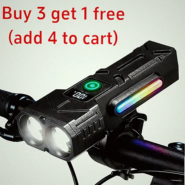 Bright Bike Light for Night Riding, 1000 Lumen Bicycle Light High Beam Low Beam