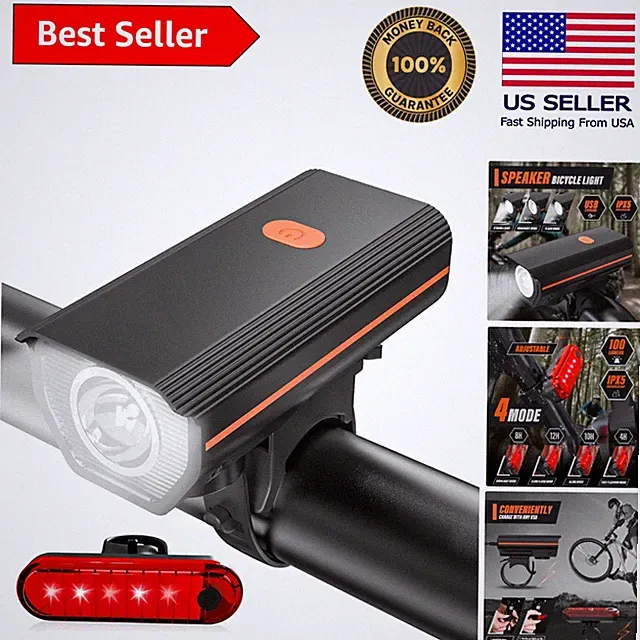 Easy Install Rechargeable Bike Lights - Ultra Bright for Nighttime Adventures
