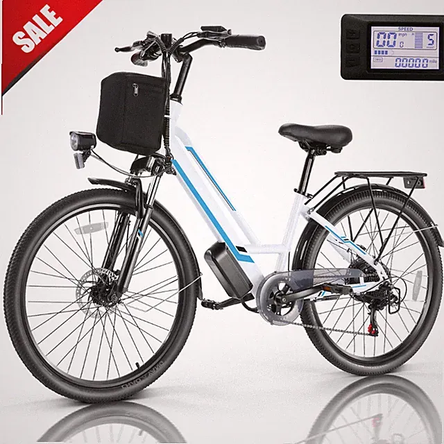 Electric Bike Adults 26in Commuters E-Bike, 500W Cruiser Bicycle 48V Li-Battery#