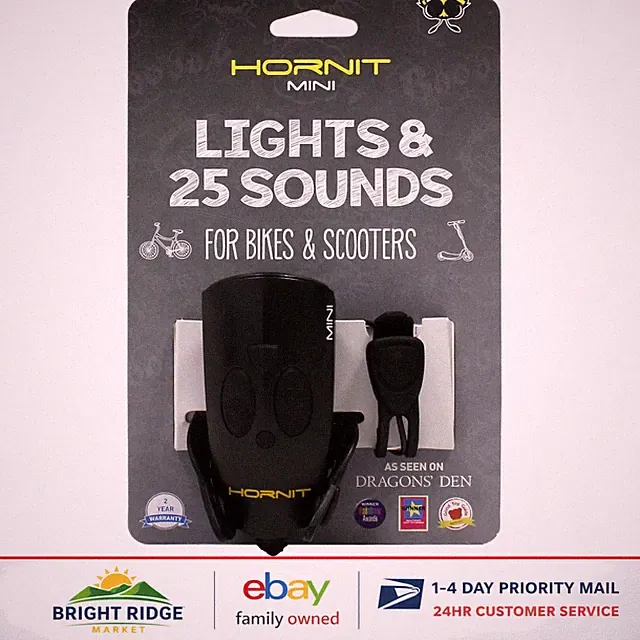 Kids' Bike Accessory Horn with Handlebar Mount and LED Headlight Function