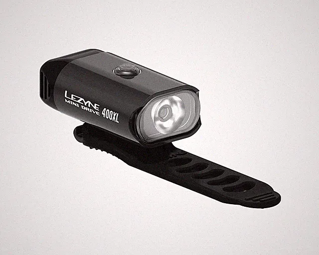 Lezyne Mini Drive 400XL Headlight (Gloss Black) [1-LED-24F-V204]