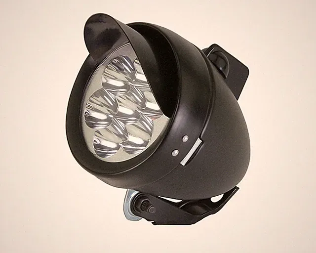 LOWRIDER Bullet Style 7 LED Black Bike Headlight Cruiser Lowrider Bicycle Light.