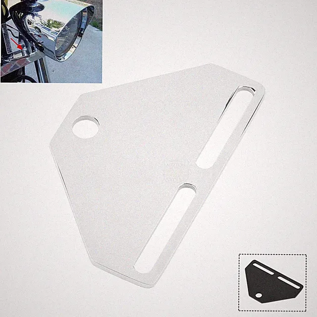 Motorcycle Chrome Bottom Mount Headlight Bracket Adapter For Harley Touring Bike