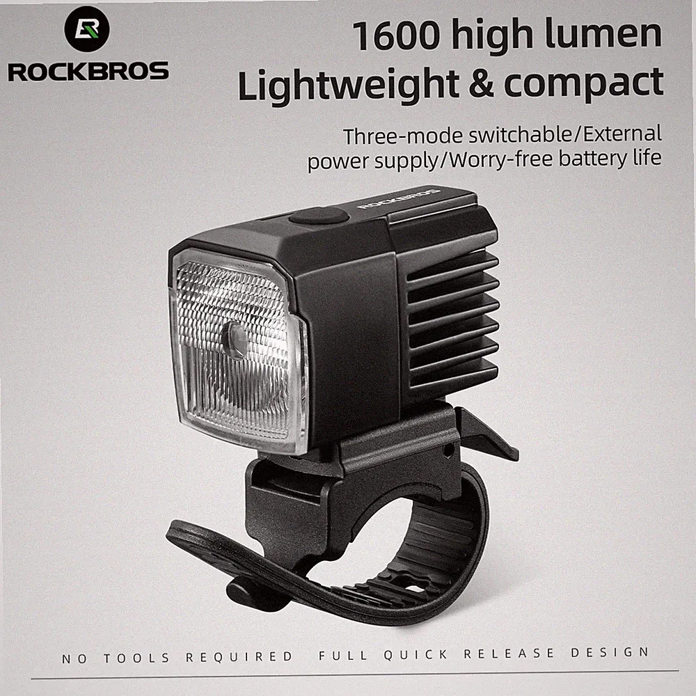 ROCKBROS Bicycle Front Light 1600LM Anti-glare For Folding MTB Road Bike Lights