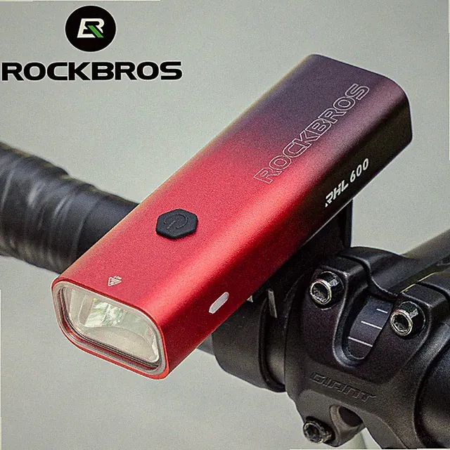 ROCKBROS Cycling Headlight USB Rechargeable MTB Road Bike Front Light Night LED