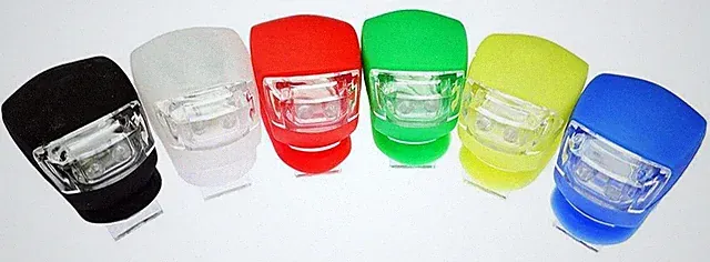 Safety 6 Color Pack Flashing Light LED Bike Rear Tail Head Front Red White Kids