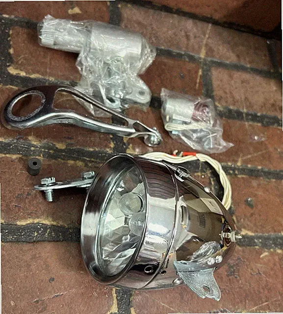 Vintage Generator Head Light Set Bicycle 70's RARE NOS
